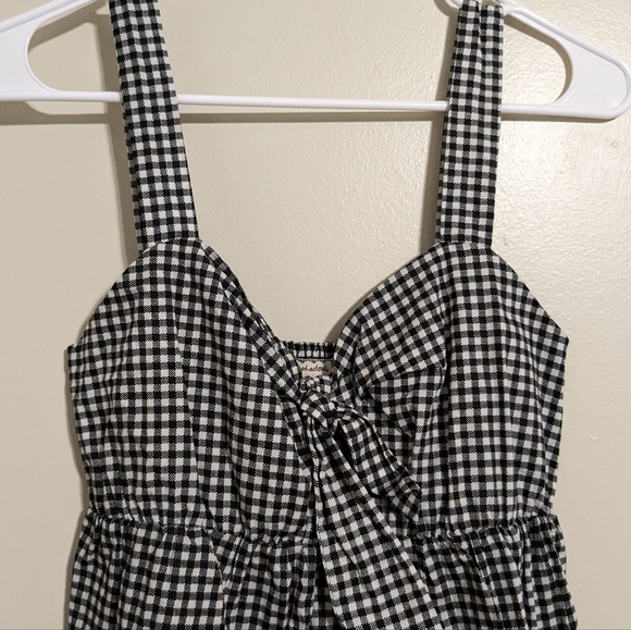 Eyeshadow Plaid Mini Dress with Bow - Picture 3 of 8